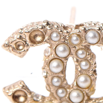 Chanel Pearl CC Drop Earrings Gold 7 of 9