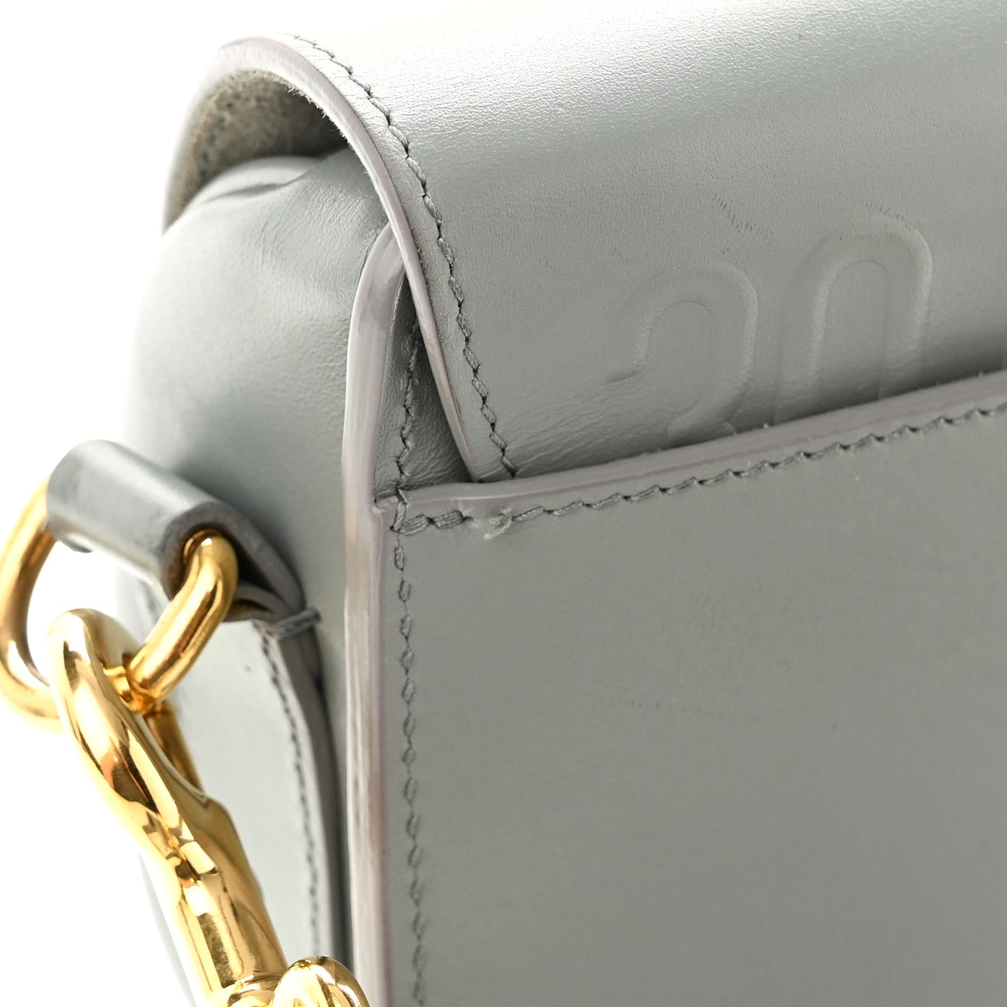 Box Calfskin Small Bobby Bag Gray
