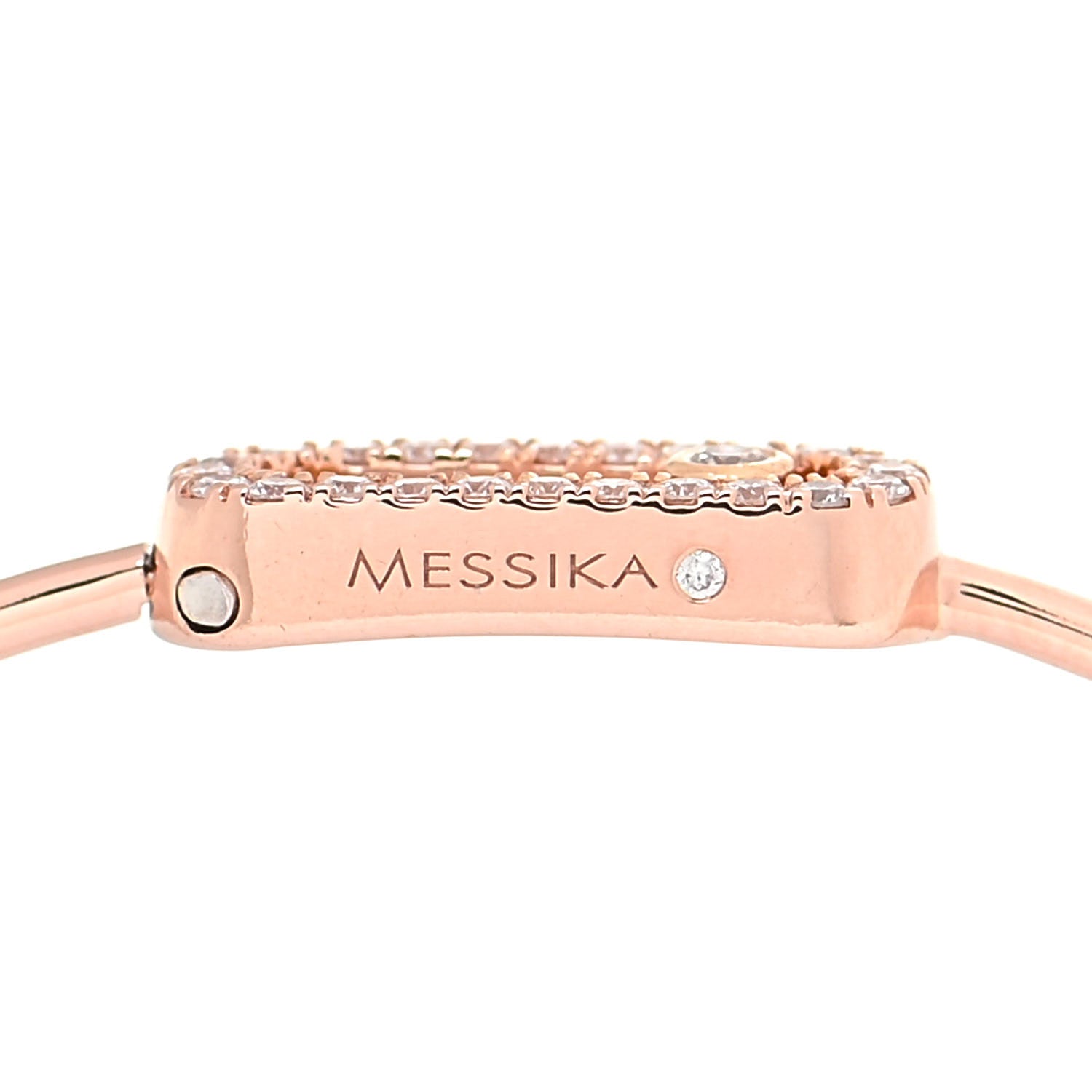 Messika 18K Rose Gold Diamond Thin Move Bangle Bracelet 4 of 5