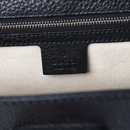 Gucci Calfskin Medium New Bamboo Top Handle Bag Black 5 of 12