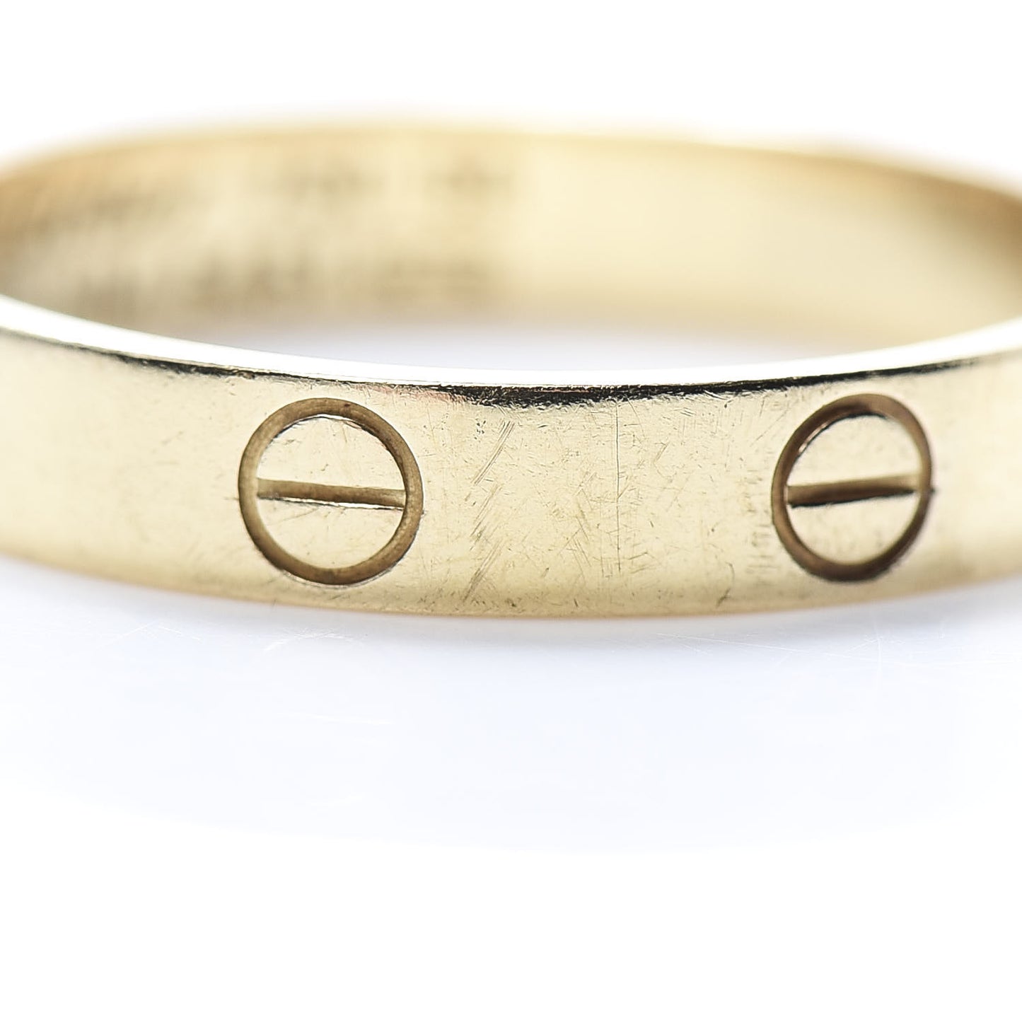 18K Yellow Gold 3.5mm LOVE Wedding Band Ring 58 8.5