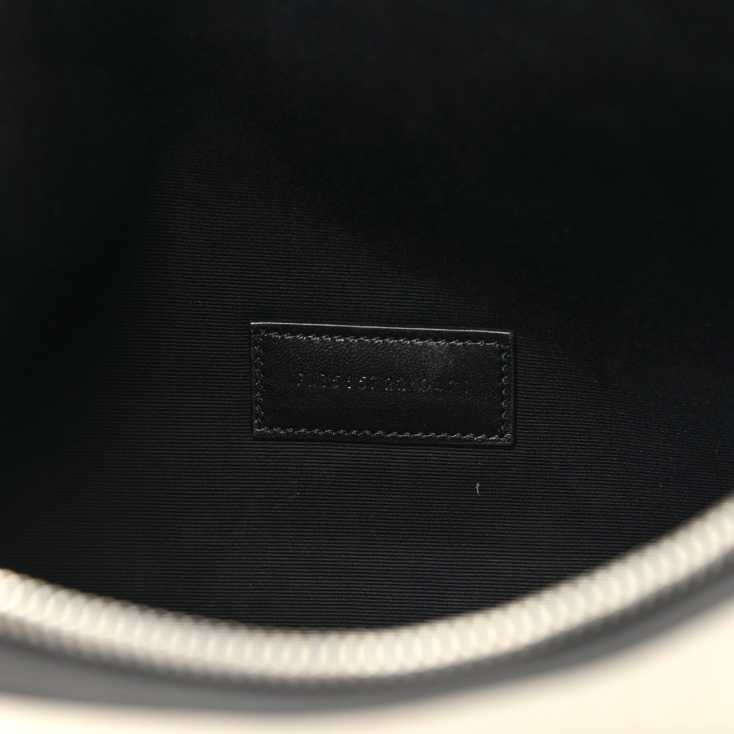 Linen Canvas Rive Gauche Zipped Pouch Optic White