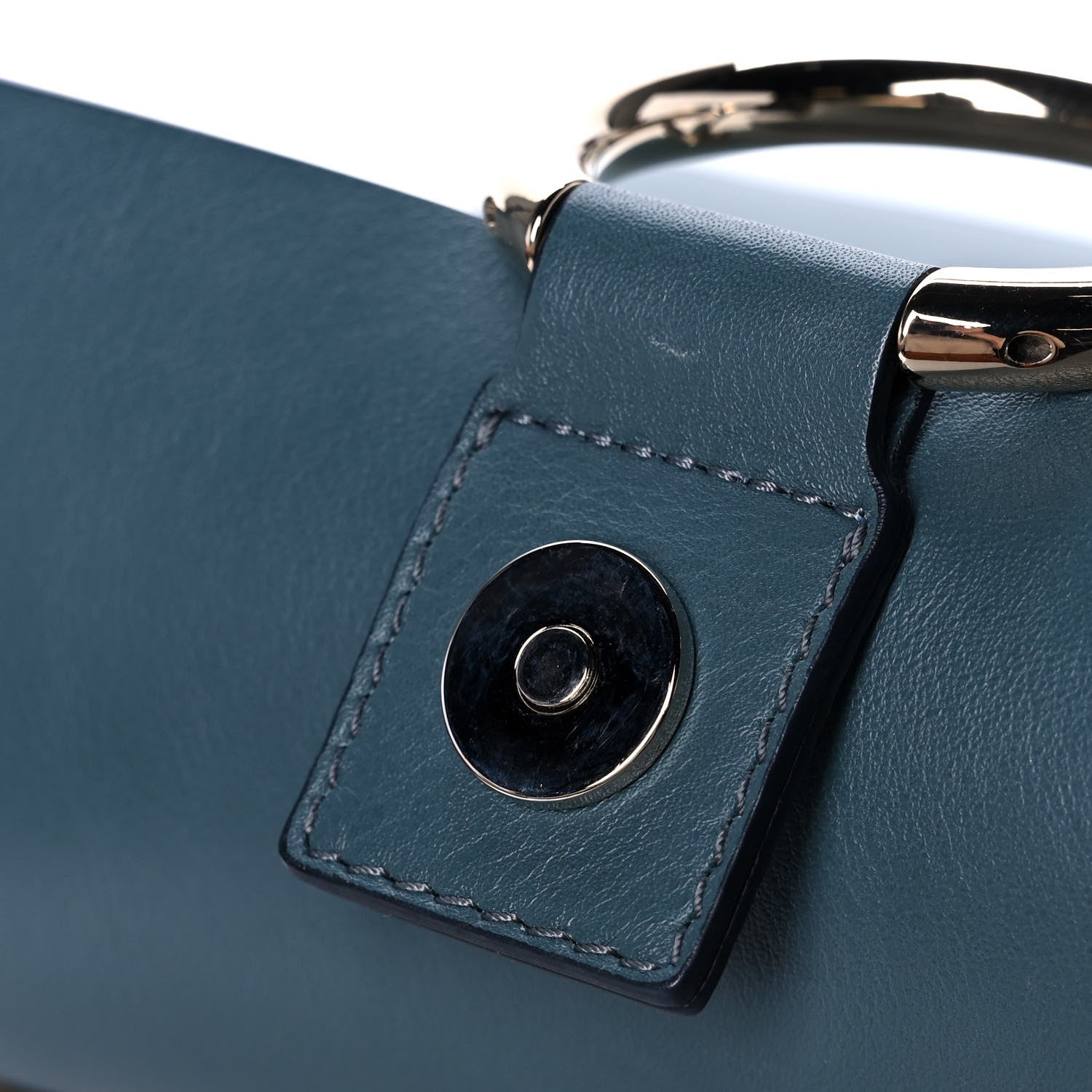 Chloe Suede Calfskin Medium Faye Shoulder Bag Cloudy Blue 10 of 10