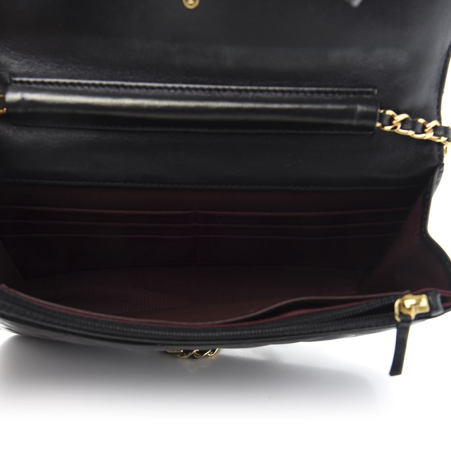 Chanel Lambskin Quilted Wallet On Chain WOC Black 5 of 12