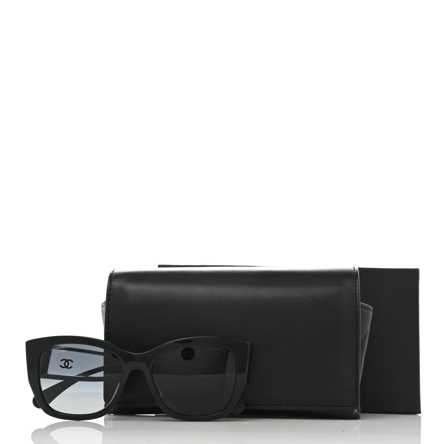 Chanel Acetate Butterfly Signature CC Sunglasses 5429-A Black 7 of 7