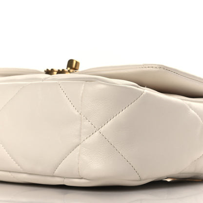 Chanel Lambskin Quilted Medium Chanel 19 Flap White 9 of 11