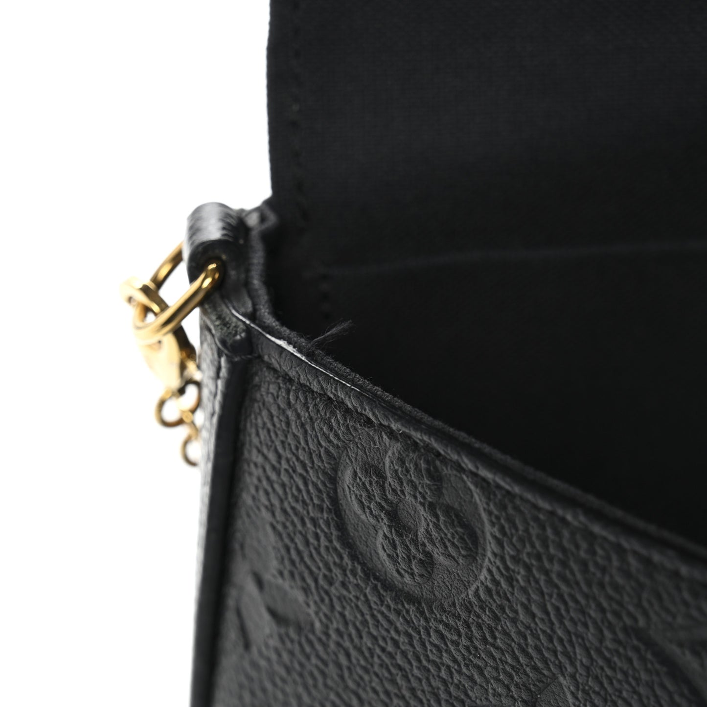 Empreinte Pochette Felicie Chain Wallet Black