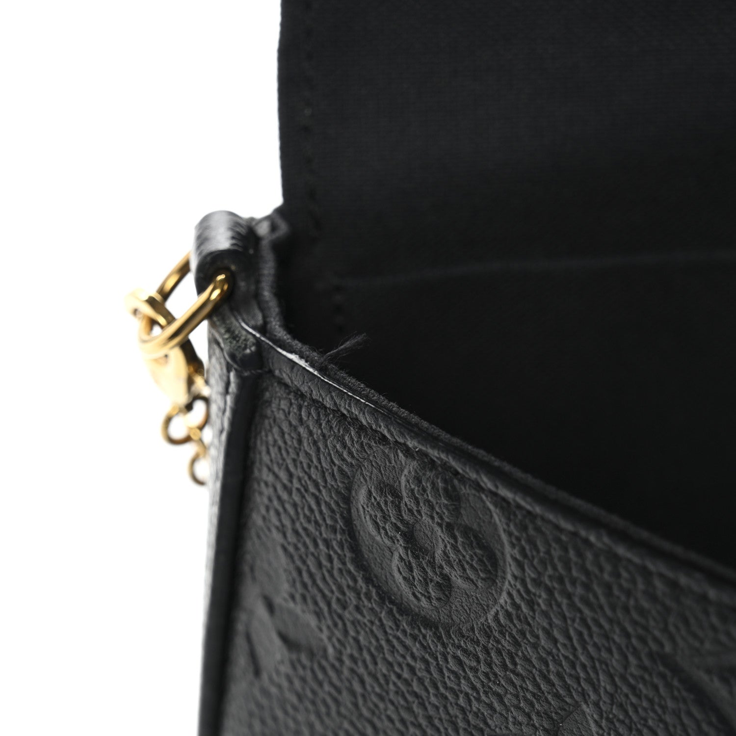 Louis Vuitton Empreinte Pochette Felicie Chain Wallet Black 12 of 14