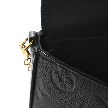 Louis Vuitton Empreinte Pochette Felicie Chain Wallet Black 12 of 14