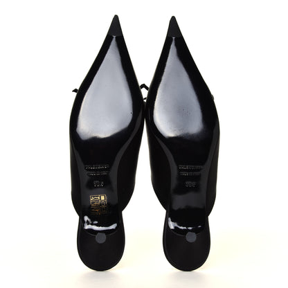 Balenciaga Satin Pointed Toe Knife 40mm Mules 38.5 Black 6 of 7
