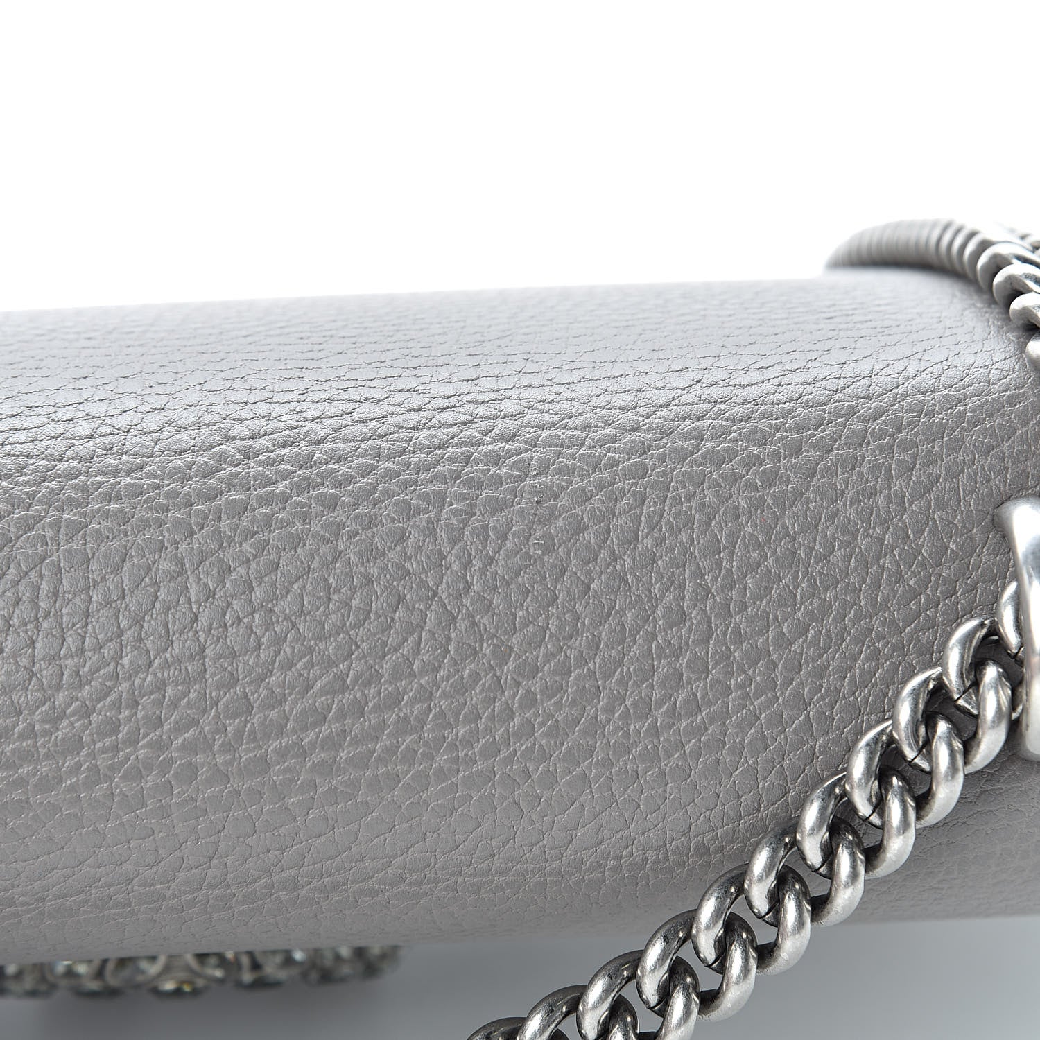 Gucci Pebbled Calfskin Small Dionysus Shoulder Bag Dusty Grey 11 of 12