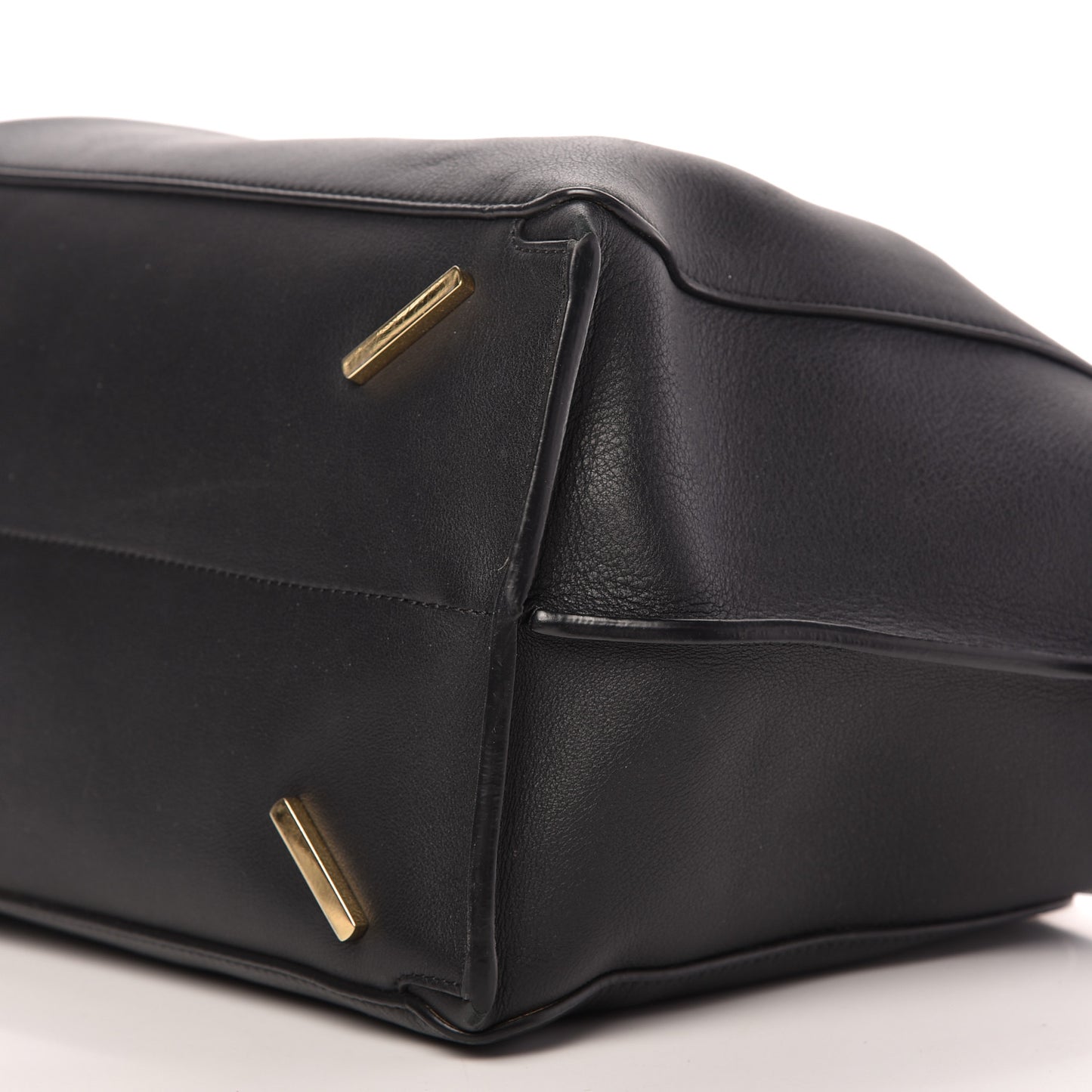 Calfskin Triple Zip Tote Black