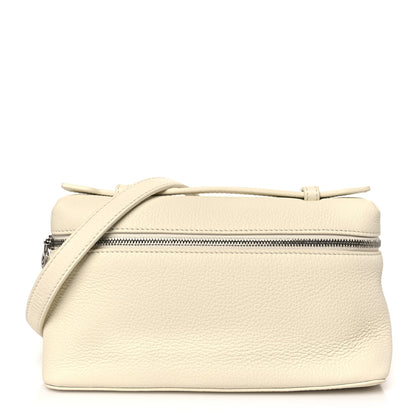 Loro Piana Grained Calfskin L19 Extra Pocket Pouch Whisper White 1 of 7