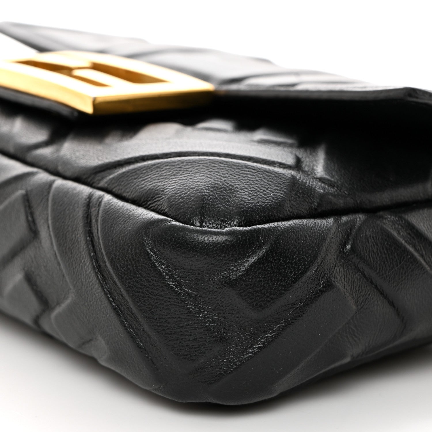 Fendi Nappa FF 1974 Embossed Mini Baguette Black 10 of 10