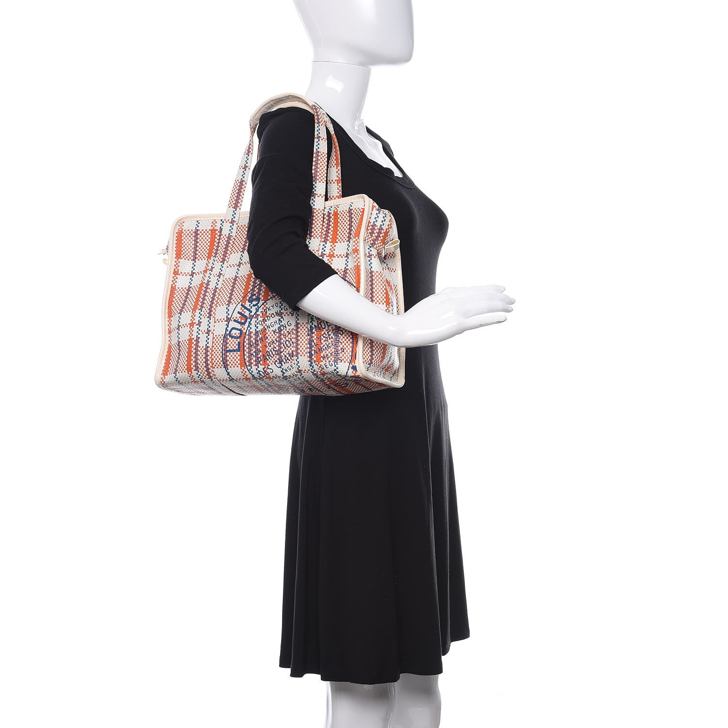 Louis Vuitton Woven Street Shopper PM Orange 2 of 13