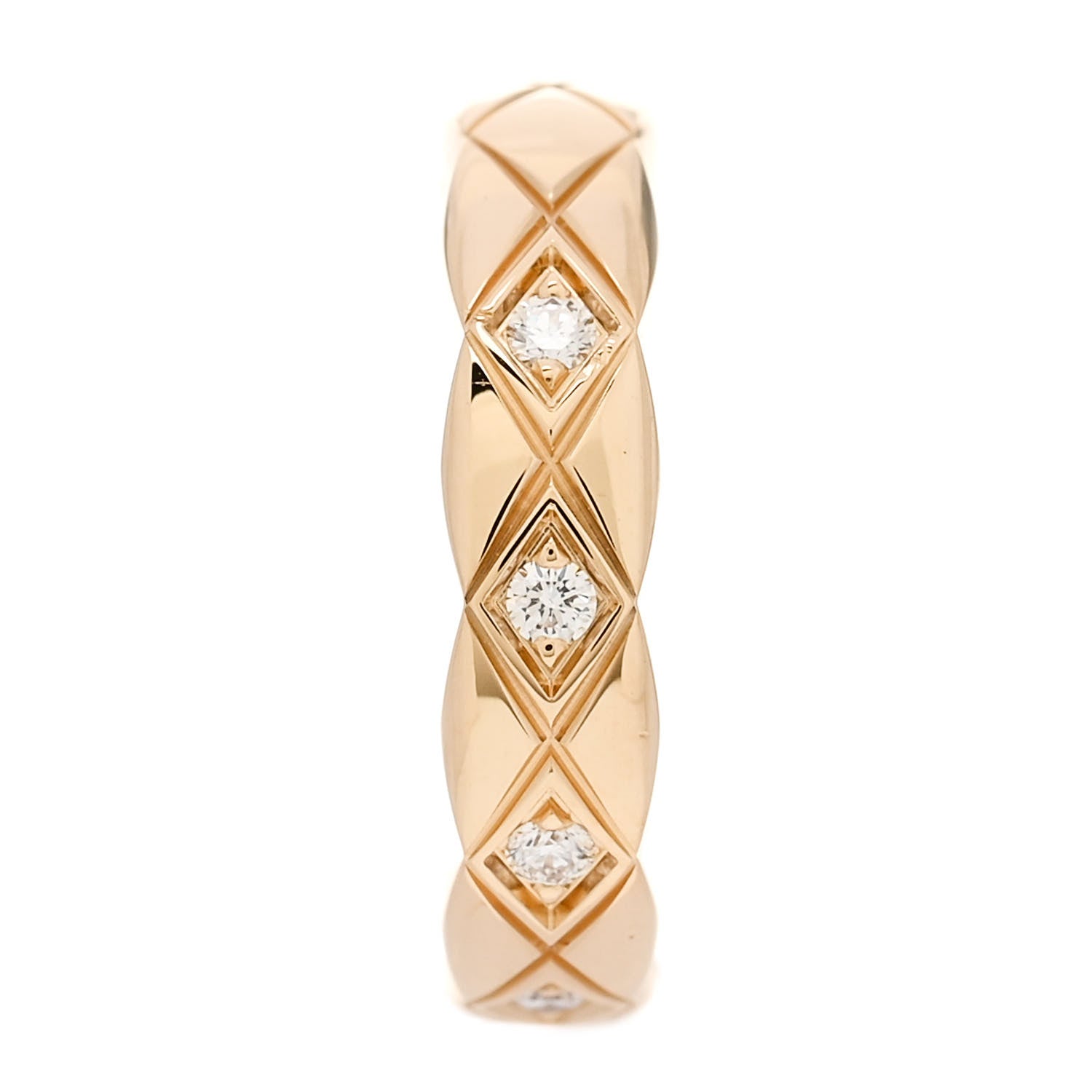 Chanel 18K Yellow Gold Diamond Coco Crush Single Ear Cuff Earring 1 of 6