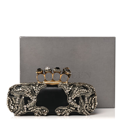 Alexander McQueen Silk Crystal Knucklebox Clutch Black 12 of 12