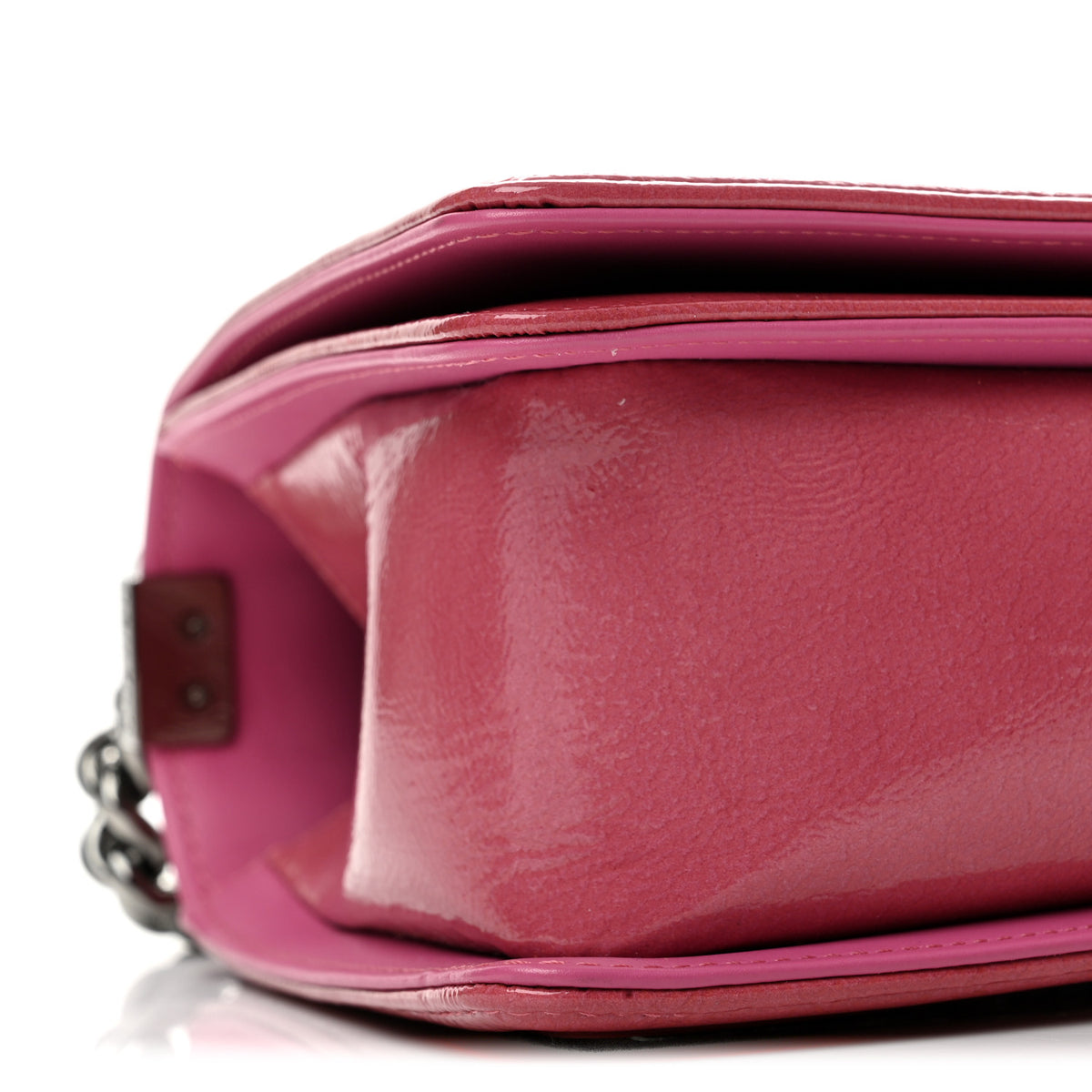 Chanel Patent Tweed Medium Boy Flap Fuchsia 9 of 12