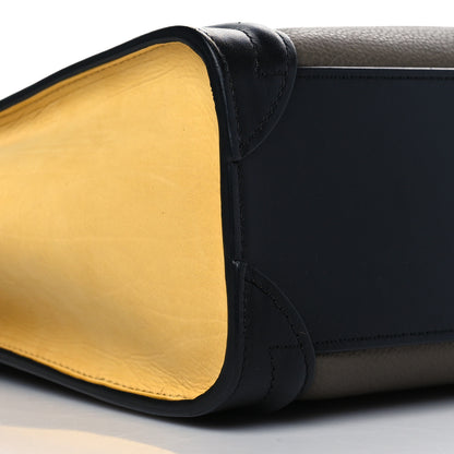 Celine Drummed Calfskin Suede Nano Tri-Color Luggage Amber 8 of 9