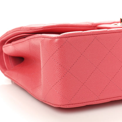 Chanel Caviar Quilted Jumbo Double Flap Dark Pink 8 of 9