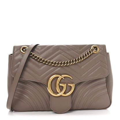 Gucci Calfskin Matelasse Medium GG Marmont Shoulder Bag Porcelain Rose 1 of 10