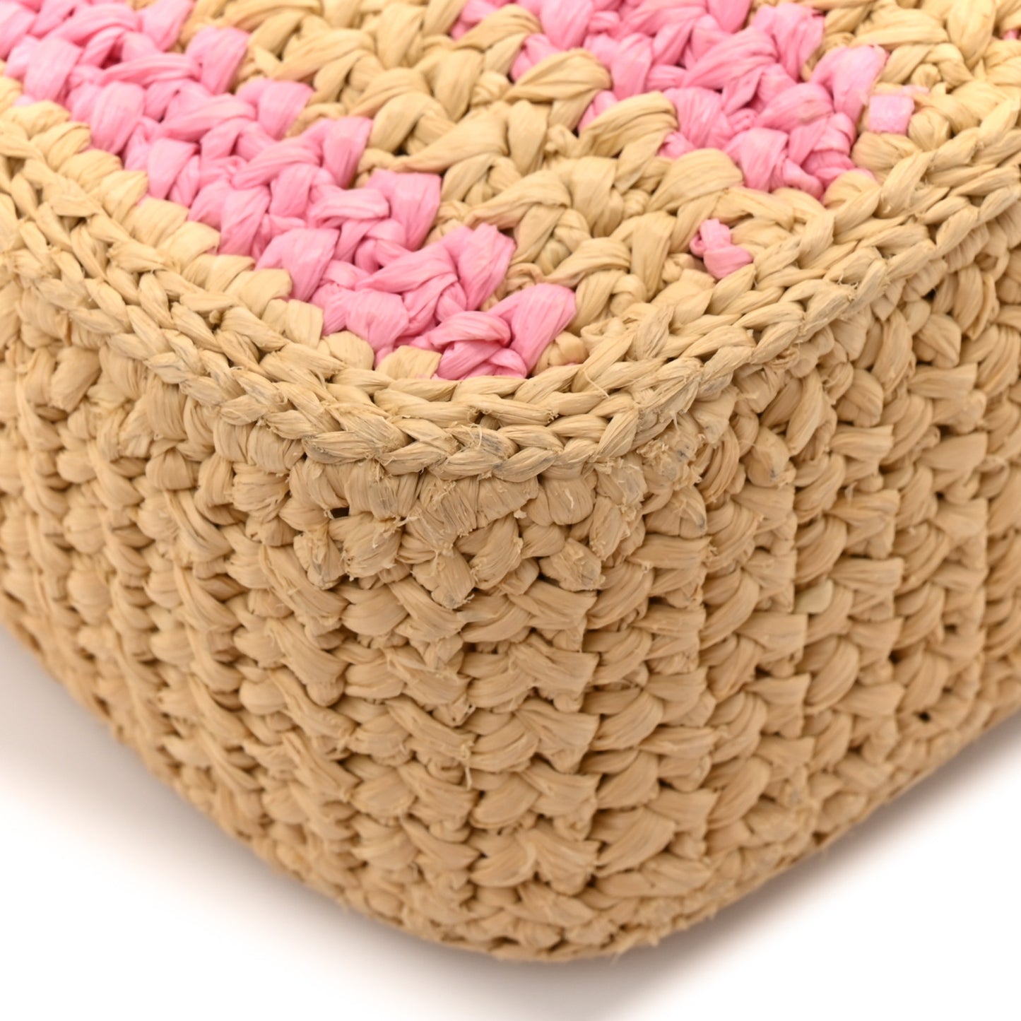 Yarn Raffia Effect Crochet Striped Re-Edition 2005 Shoulder Bag Naturale Petalo