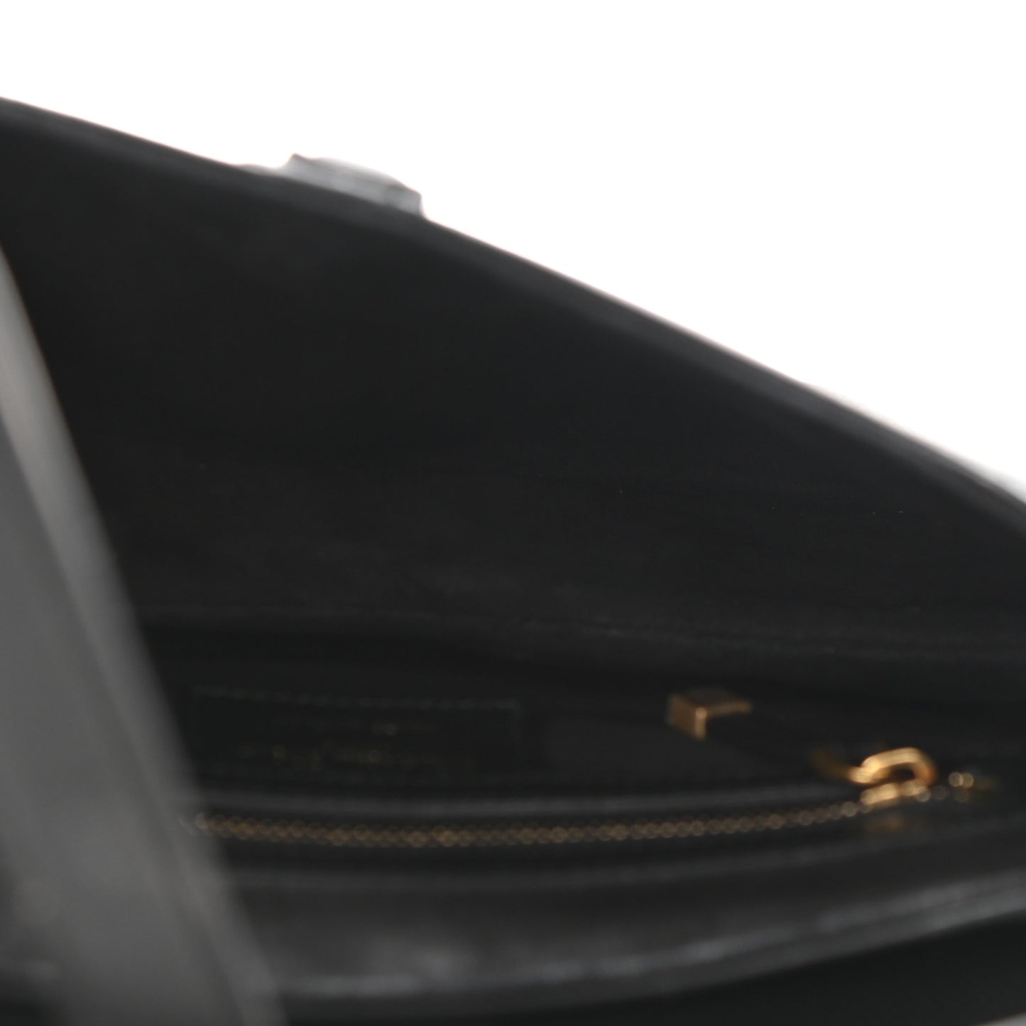 Grained Calfskin Saddle Bag Black