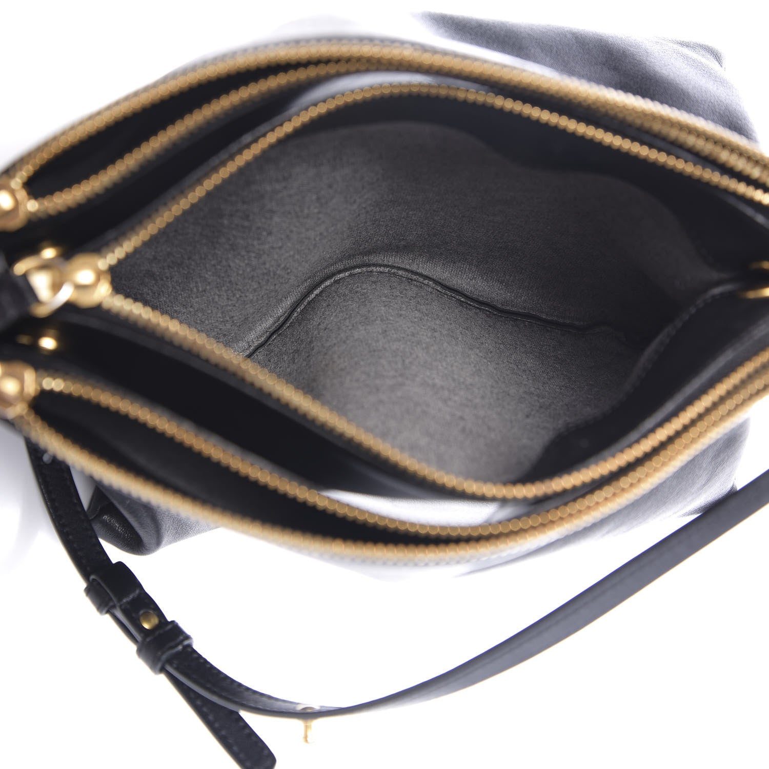 Celine Lambskin Small Trio Crossbody Bag Black 6 of 13