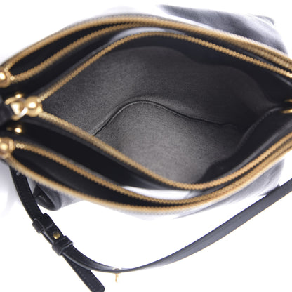 Celine Lambskin Small Trio Crossbody Bag Black 6 of 13