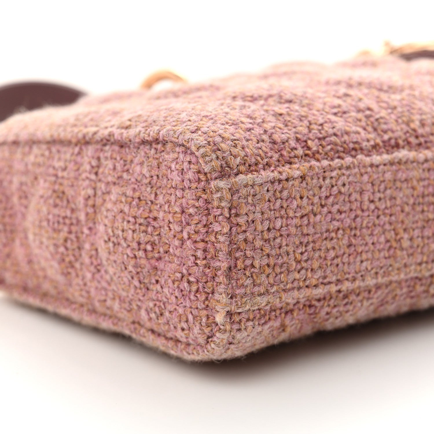 Christian Dior Tweed Cannage Lady D-Joy Pink 8 of 12