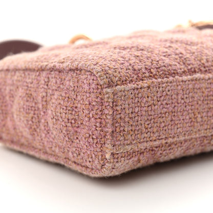 Christian Dior Tweed Cannage Lady D-Joy Pink 8 of 12