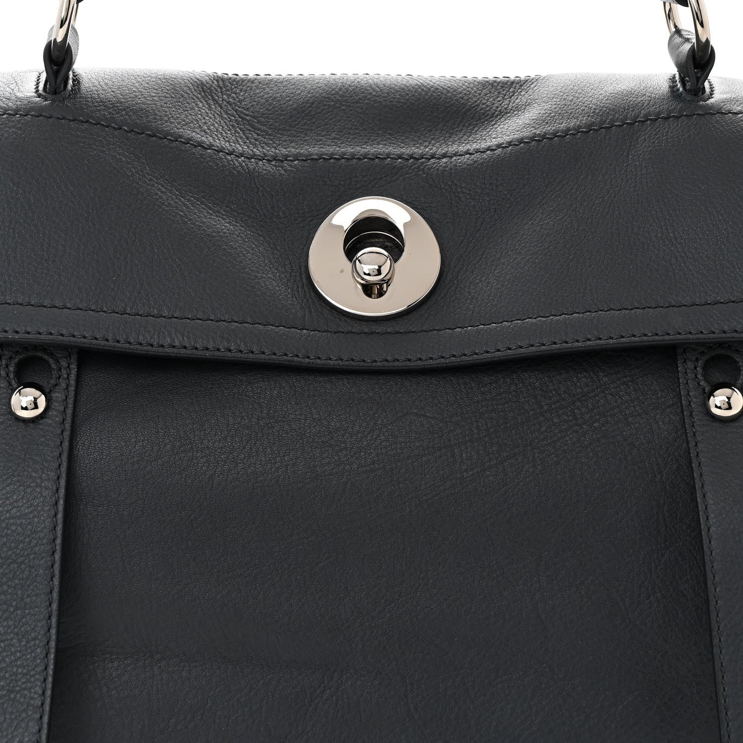 Saint Laurent Calfskin Canvas Large Muse Two Grey 8 of 12