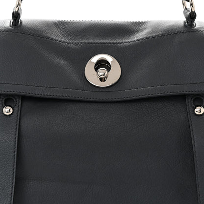 Saint Laurent Calfskin Canvas Large Muse Two Grey 8 of 12