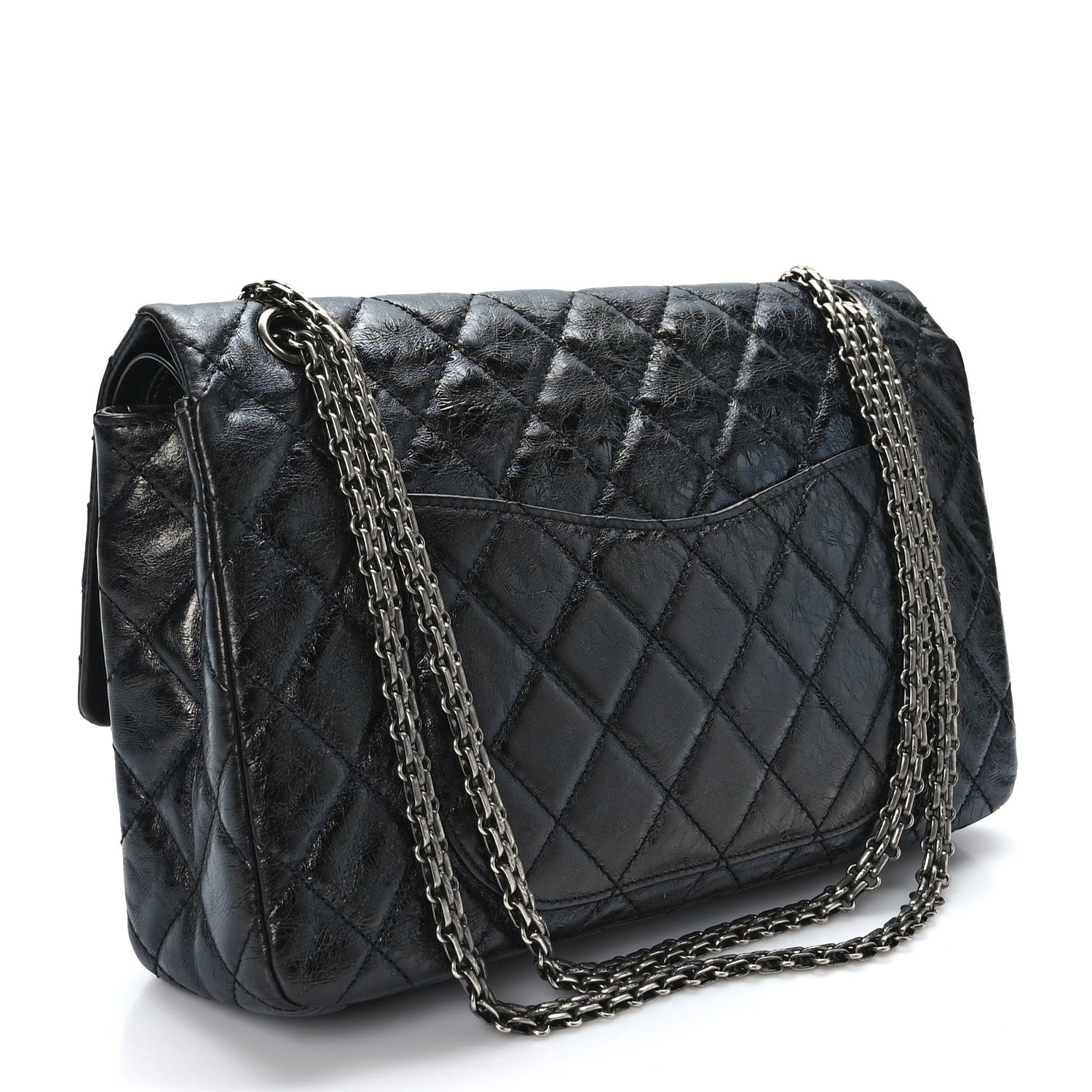 Chanel Metallic Aged Calfskin 2.55 Reissue 227 Flap Black 3 of 9