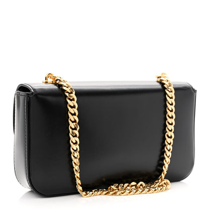 Celine Shiny Calfskin Triomphe Chain Shoulder Bag Black 3 of 11