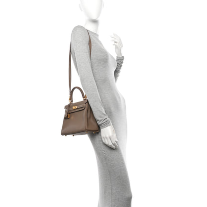 Hermes Togo Kelly Retourne 25 Etoupe 2 of 12