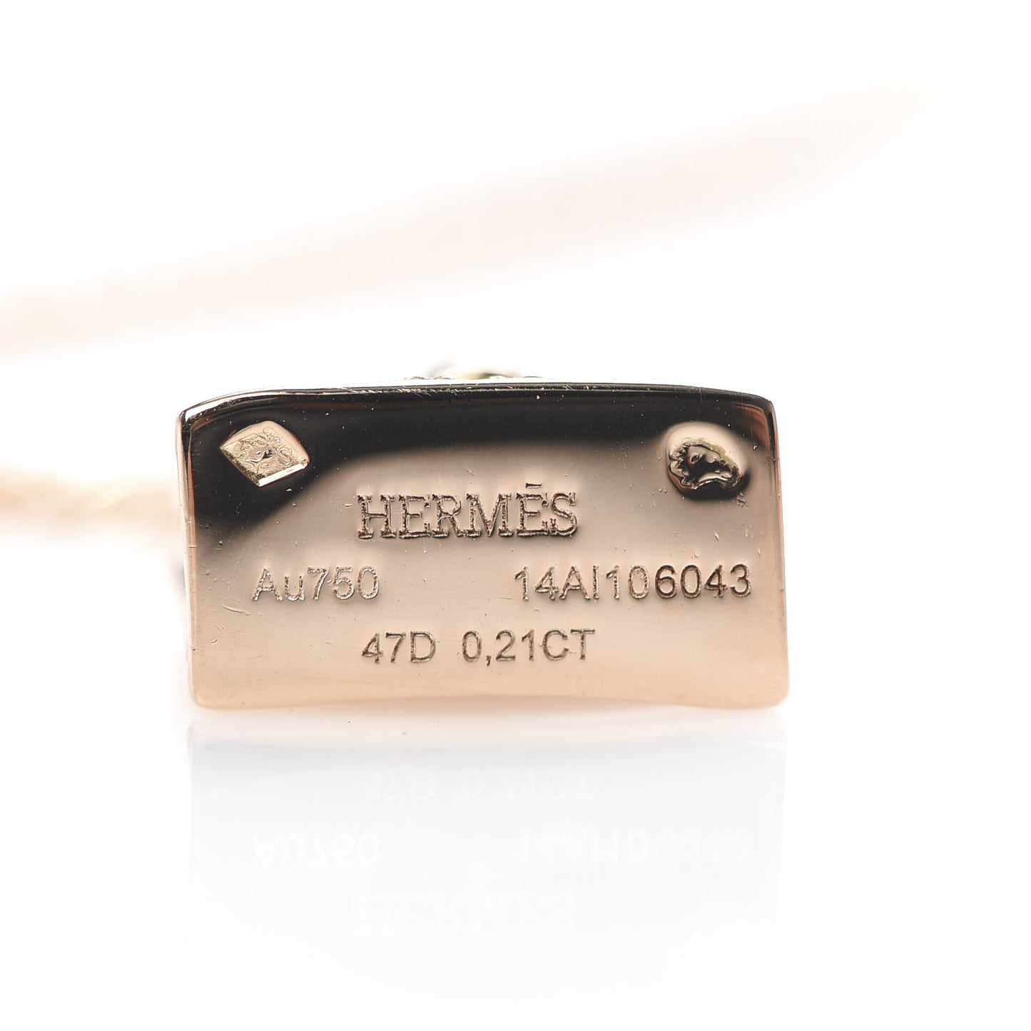 18K Rose Gold Diamond Kelly Amulette Pendant Necklace