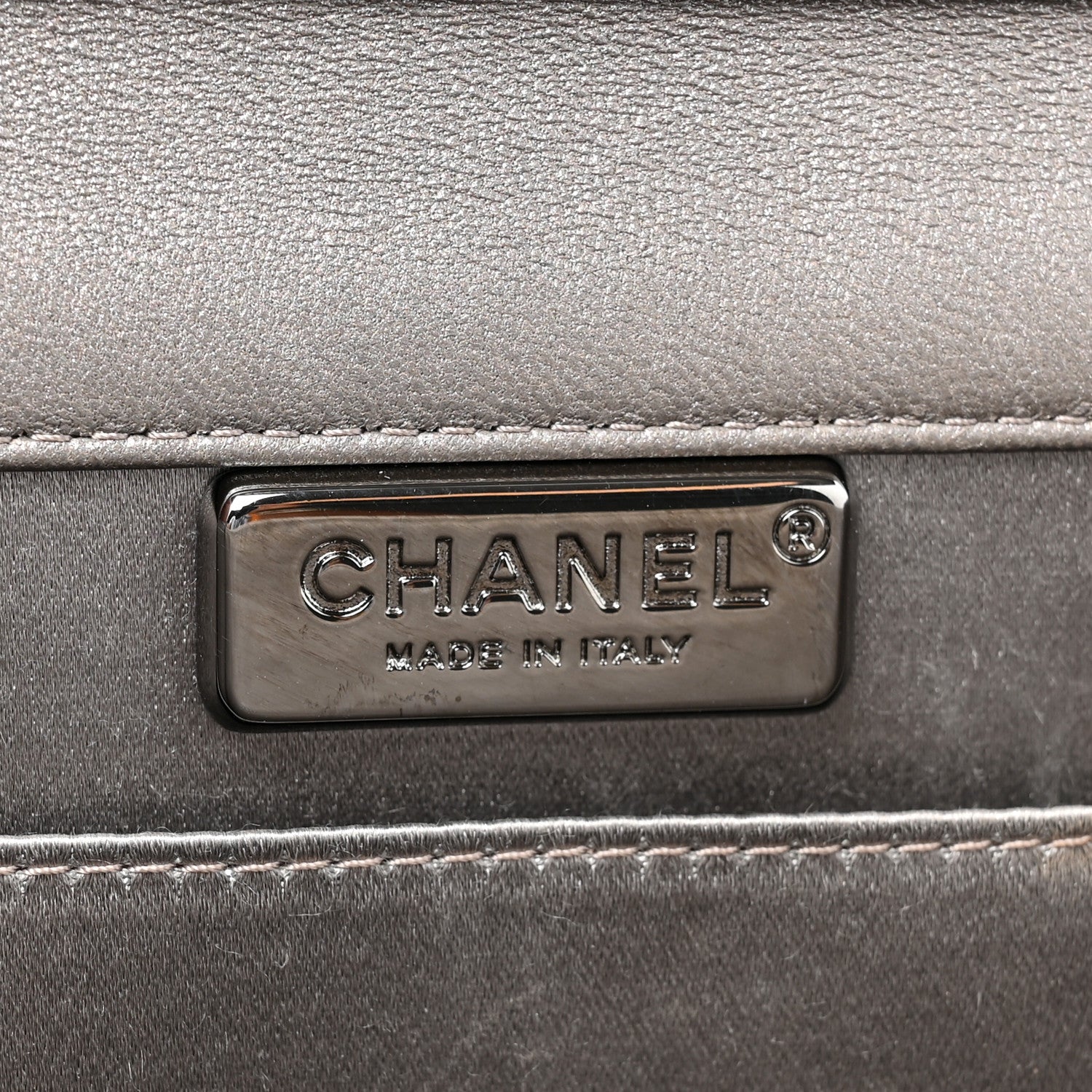 Chanel Lambskin Chocolate Bar Piercing CC Studded Small Chain Flap Bag Grey 6 of 16