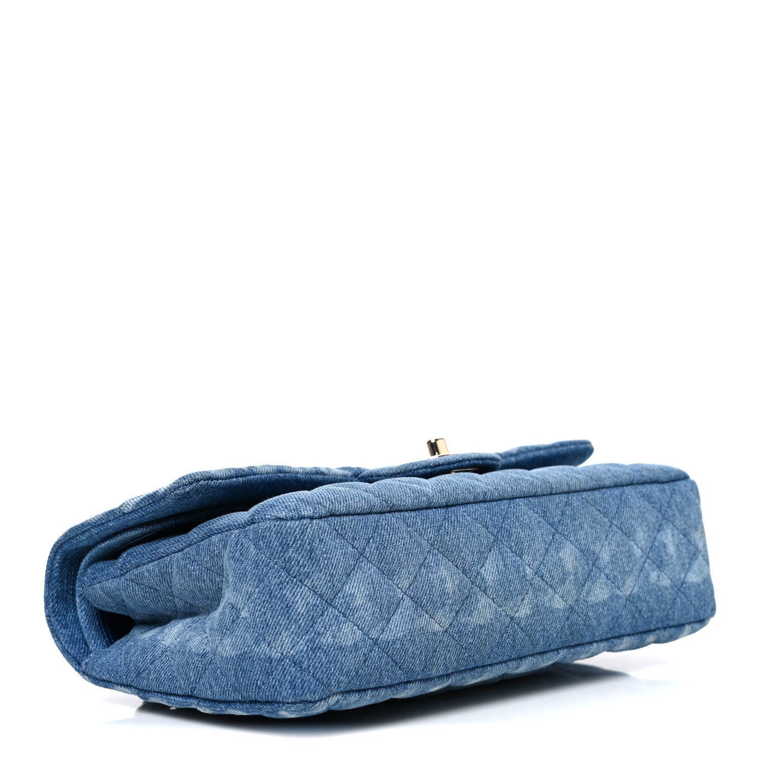 Chanel Denim Quilted Medium Double Flap Blue 4 of 10