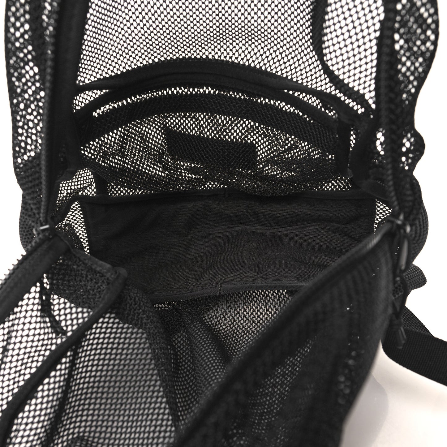 SAINT LAURENT Nylon Mesh Backpack Black
