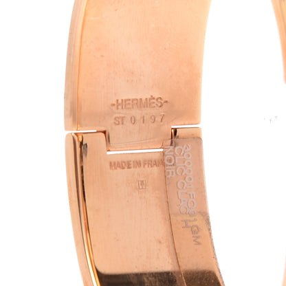 Hermes Enamel Wide Clic Clac H Bracelet GM Black 4 of 6