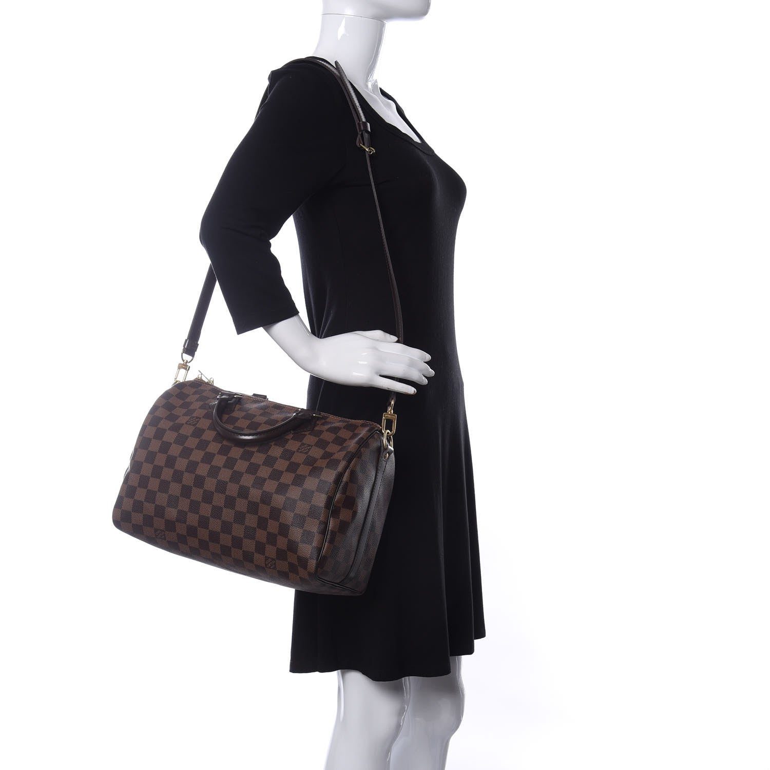 Louis Vuitton Damier Ebene Speedy Bandouliere 30 2 of 10