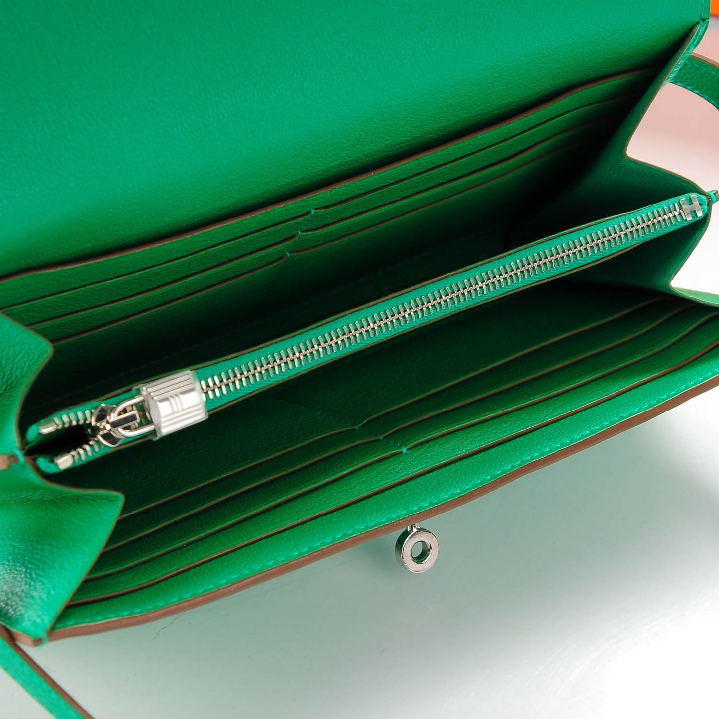 Chevre Mysore Kelly Longue Wallet Menthe