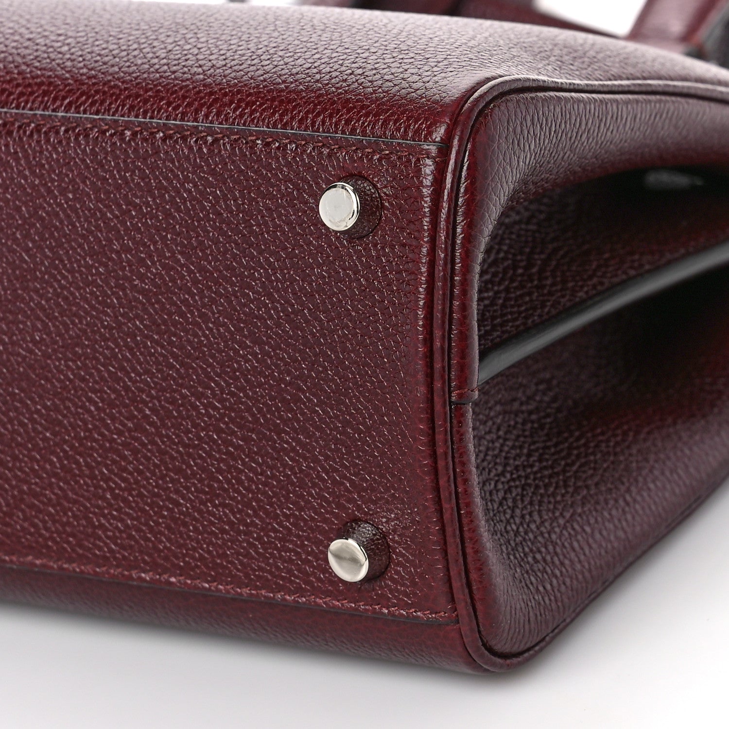 Gucci Grainy Calfskin Small Zumi Top Handle Bag Vintage Bordeaux 8 of 8