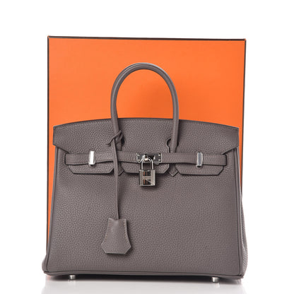 Hermes Togo Birkin 25 Etain 37 of 37