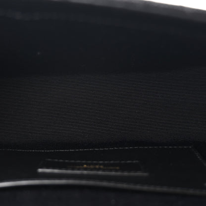 Saint Laurent Grain De Poudre Textured Mixed Matelasse Triquilt Small Monogram Satchel Black 5 of 10
