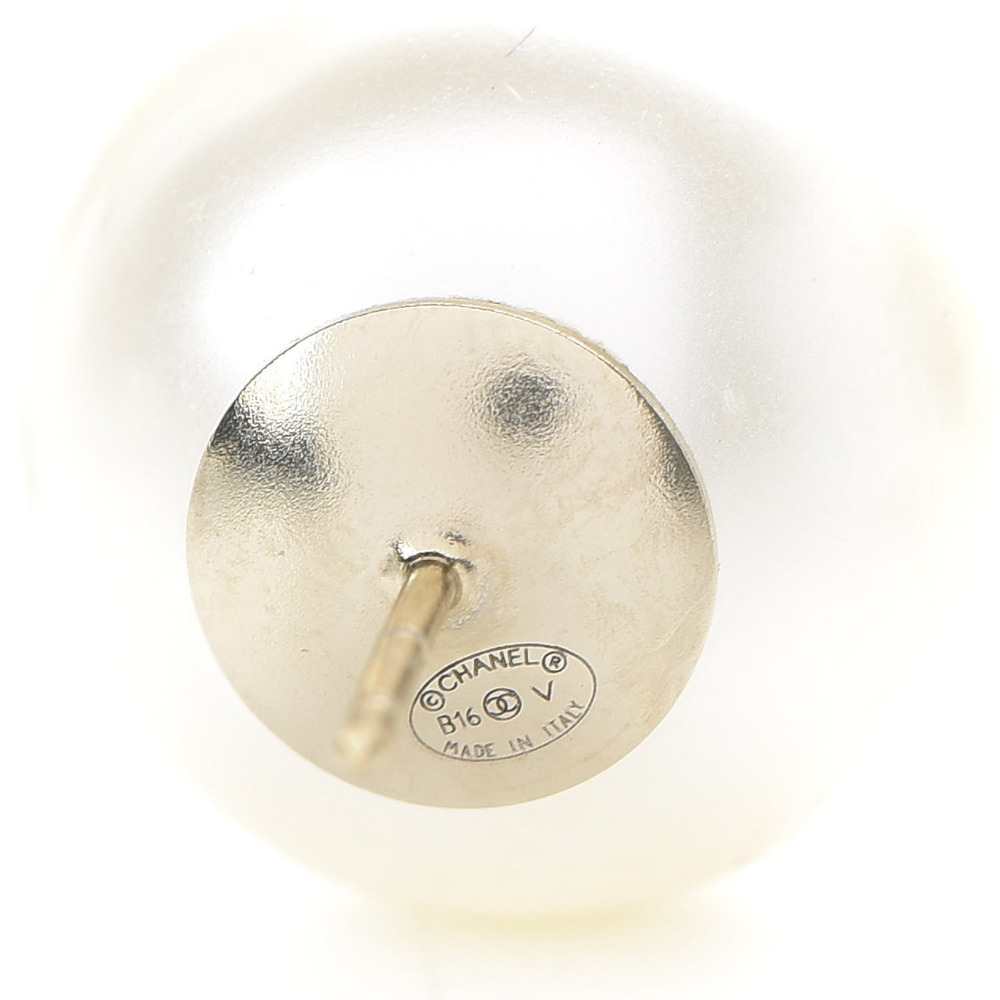 Pearl CC Large Earrings Gold