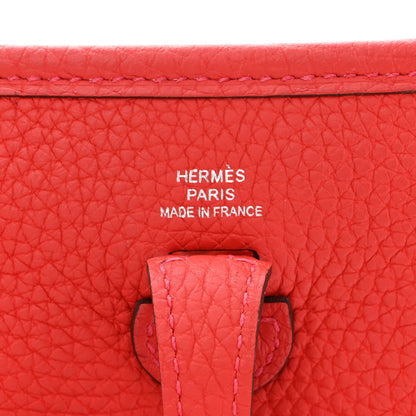 Hermes Taurillon Clemence Evelyne TPM Rouge Casaque 6 of 11