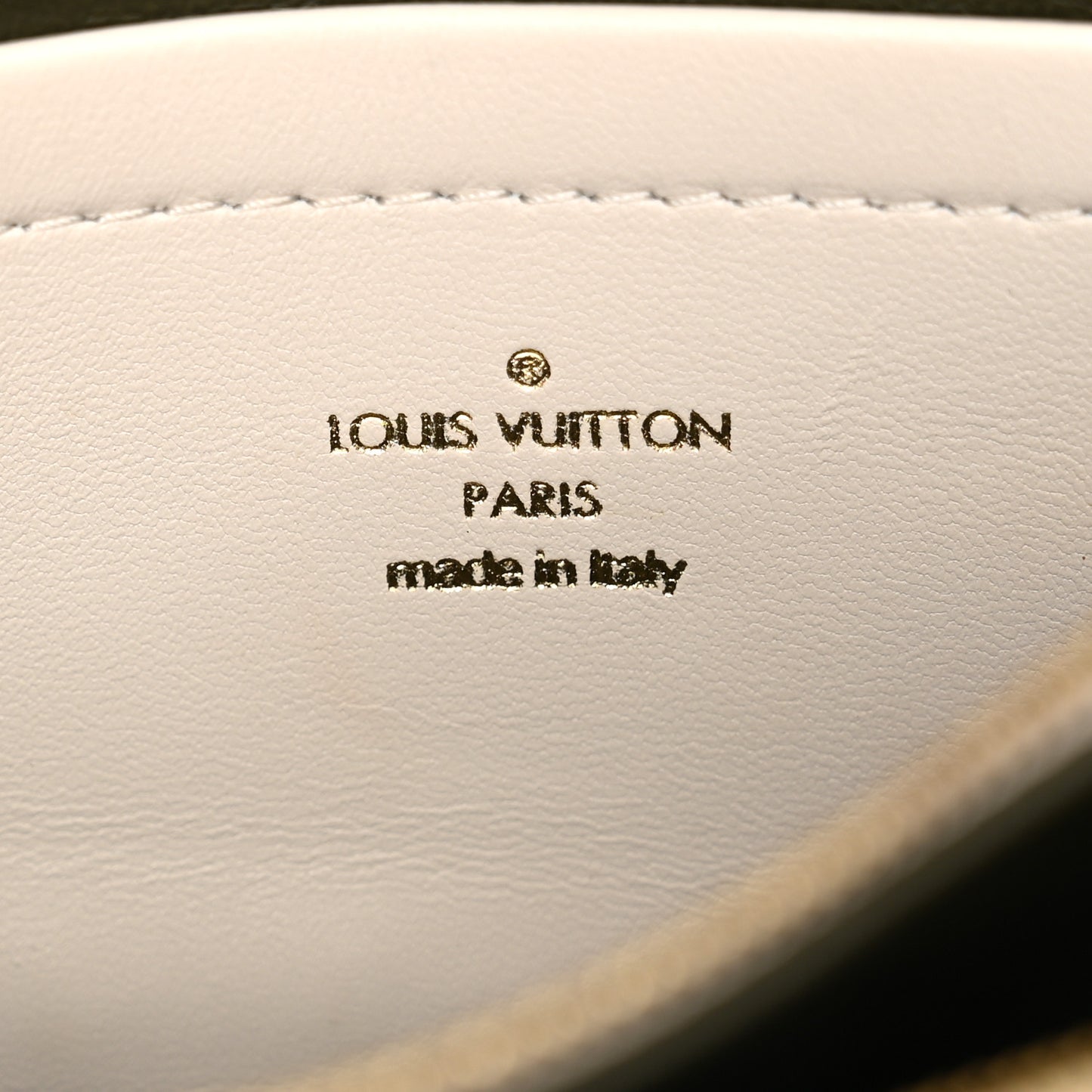 Lambskin Embossed Monogram Pochette Coussin Crossbody Cream