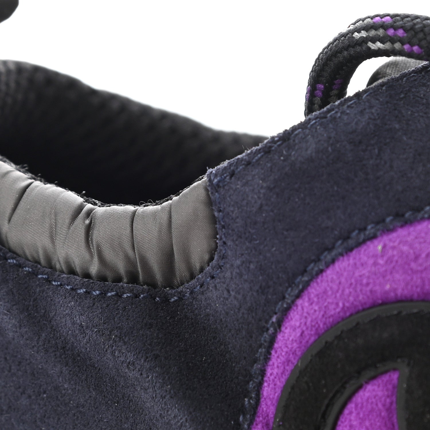Chanel Suede Calfskin CC Sneakers 40 Purple Navy Black 9 of 12